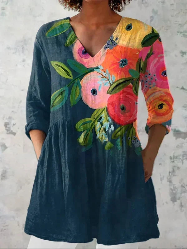 Camille | Chemisier Long Col V