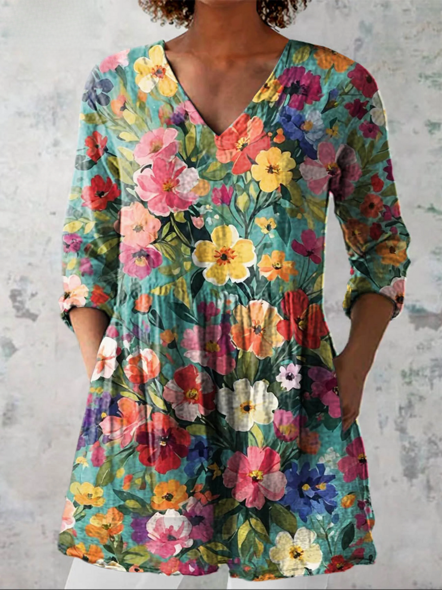 Manon | Chemisier Long Col V