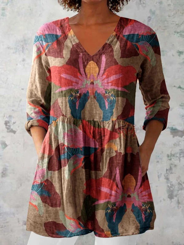 Colette | Chemisier Long Col V