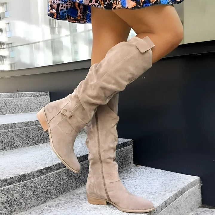 Valloro™ | Eliza – Bottes souples élégantes en aspect suède