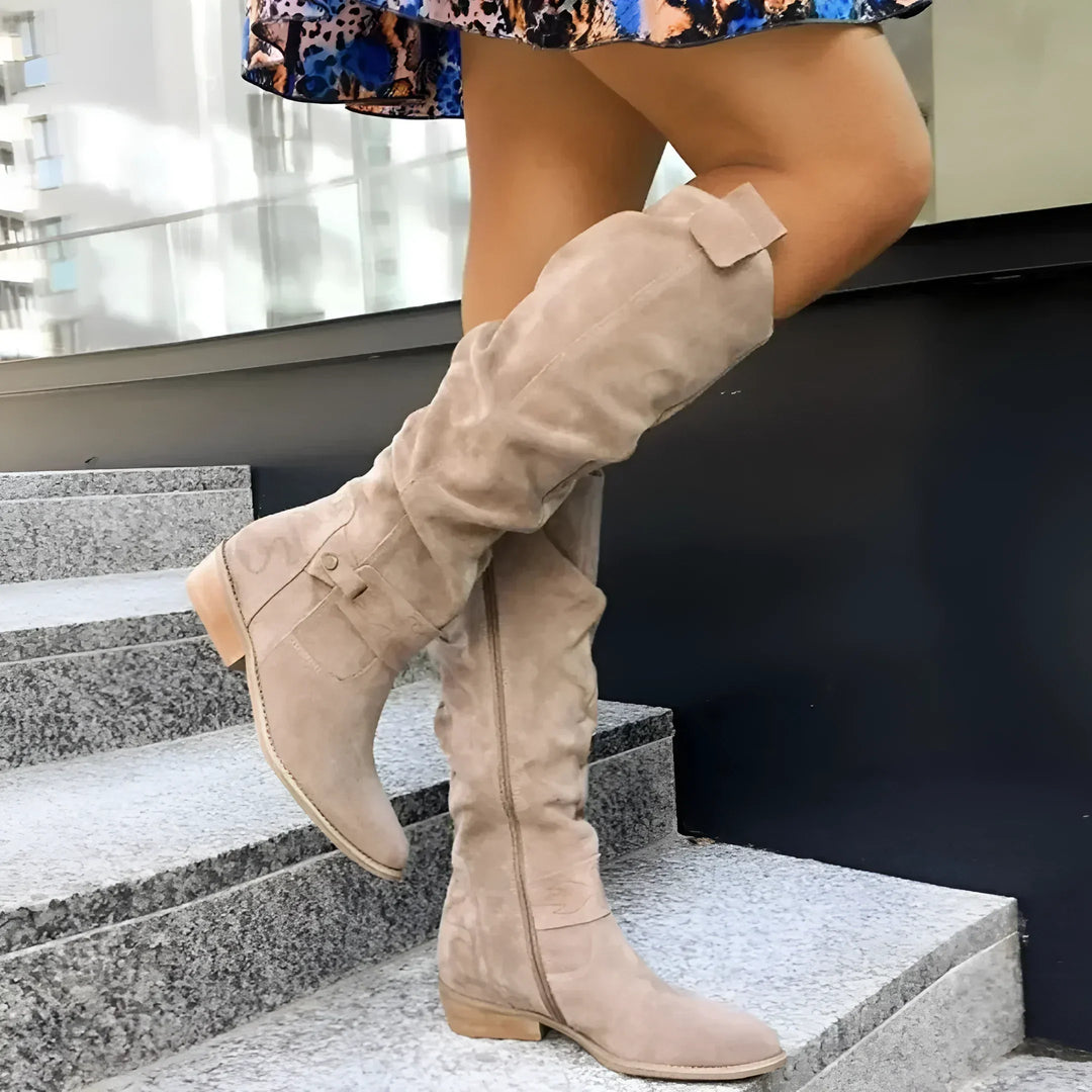 Valloro™ | Eliza – Bottes souples élégantes en aspect suède