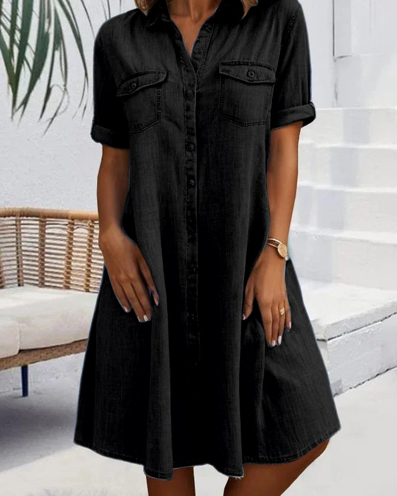 Salomé™ | Denim Shirt Dress