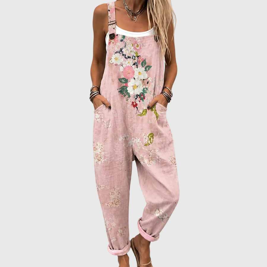 Salopette Rose Florale Douceur Confortable