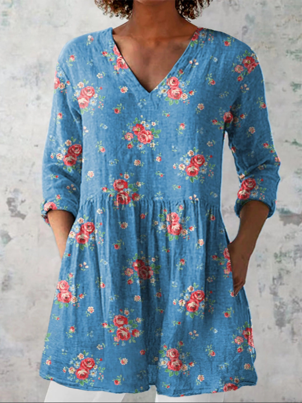 Garance | Chemisier Long Col V
