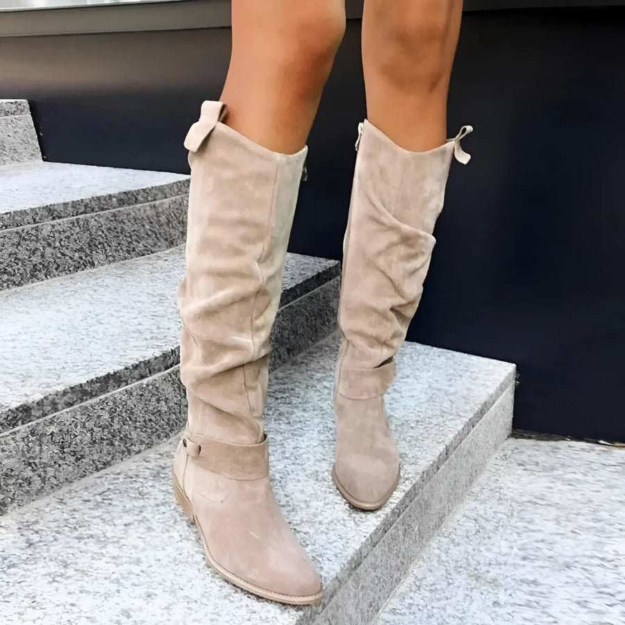 Valloro™ | Eliza – Bottes souples élégantes en aspect suède