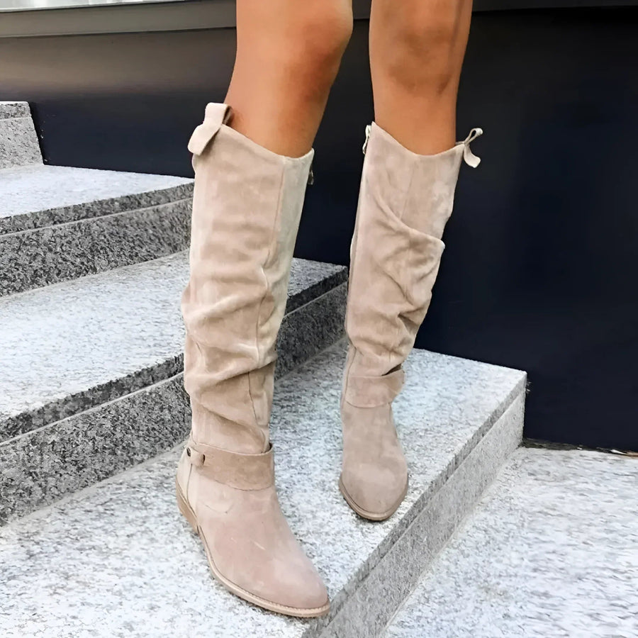 Valloro™ | Eliza – Bottes souples élégantes en aspect suède