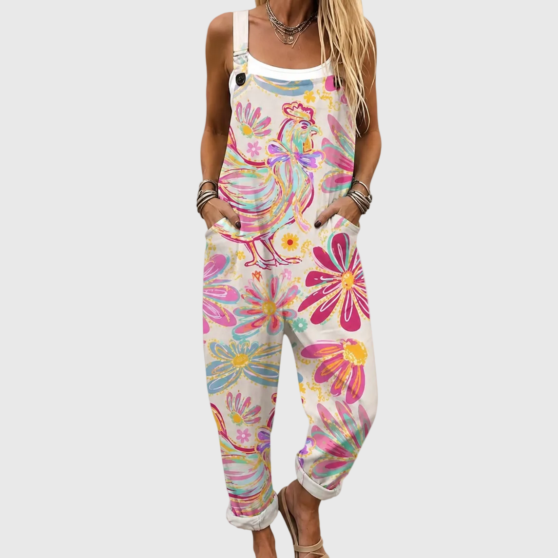Salopette Florale Multicolore