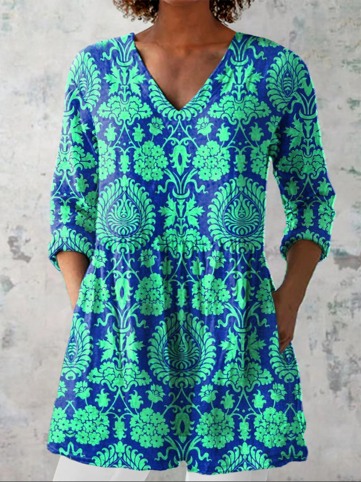 Blanche | Chemisier Long Col V