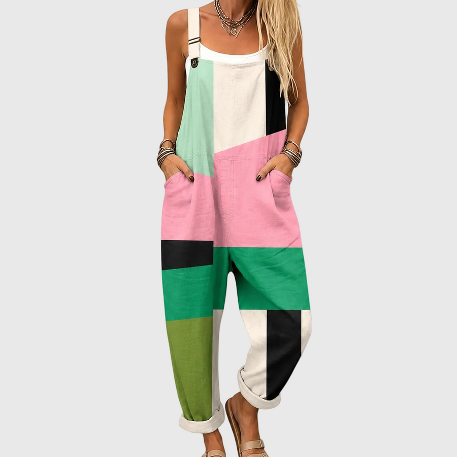 Combinaison Douce Color Block Style Moderne