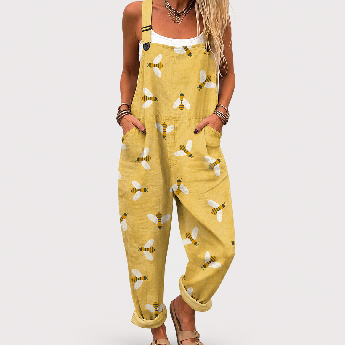 Combinaison Jaune Douce Imprimé Abeilles
