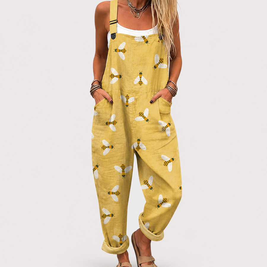 Combinaison Jaune Douce Imprimé Abeilles