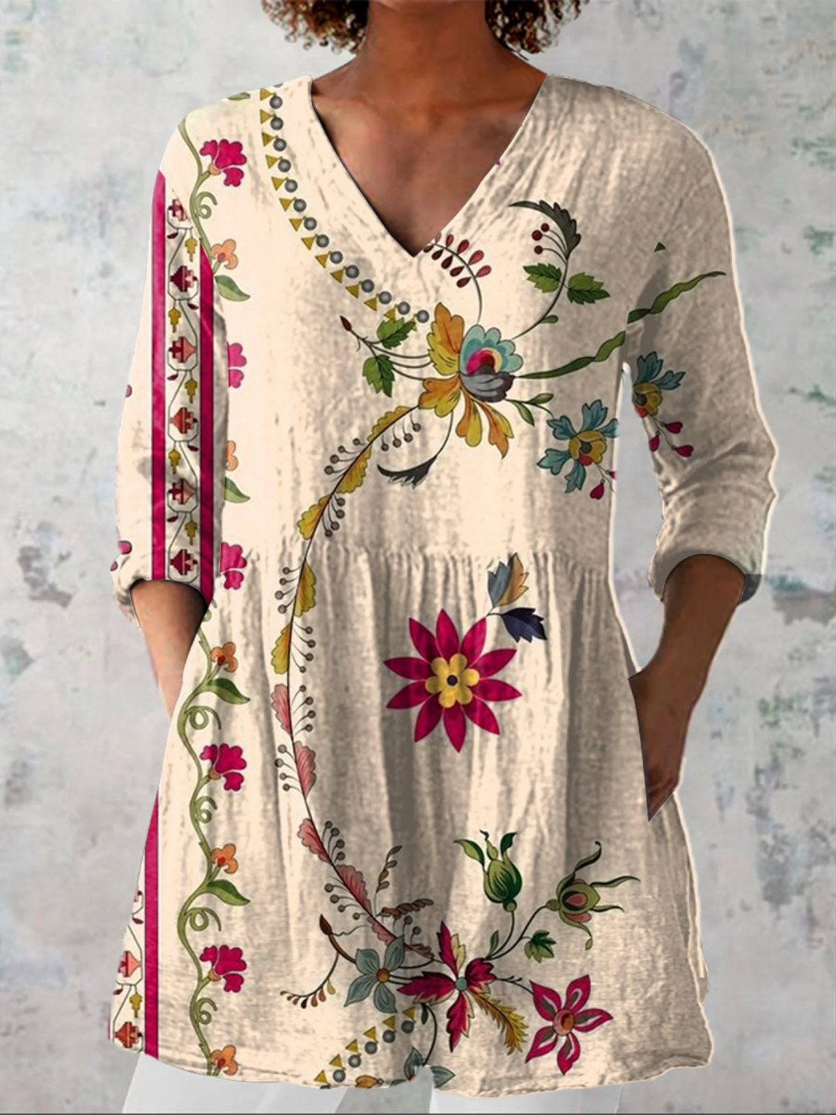 Rosalie | Chemisier Long Col V