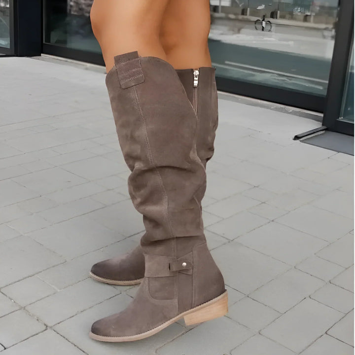 Valloro™ | Eliza – Bottes souples élégantes en aspect suède
