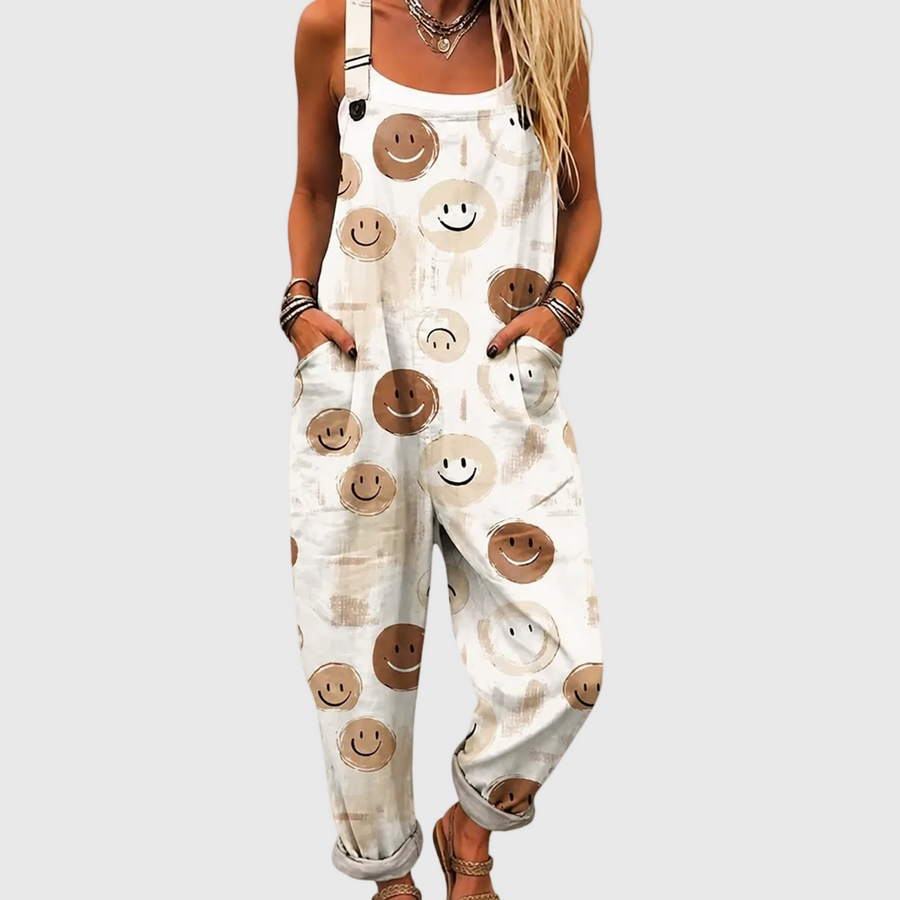 Salopette Beige aux Sourires
