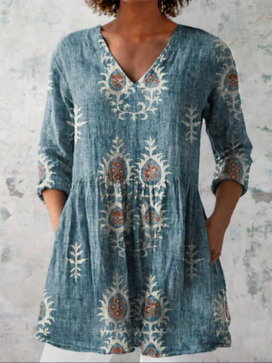 Chloe | Chemisier Long Col V