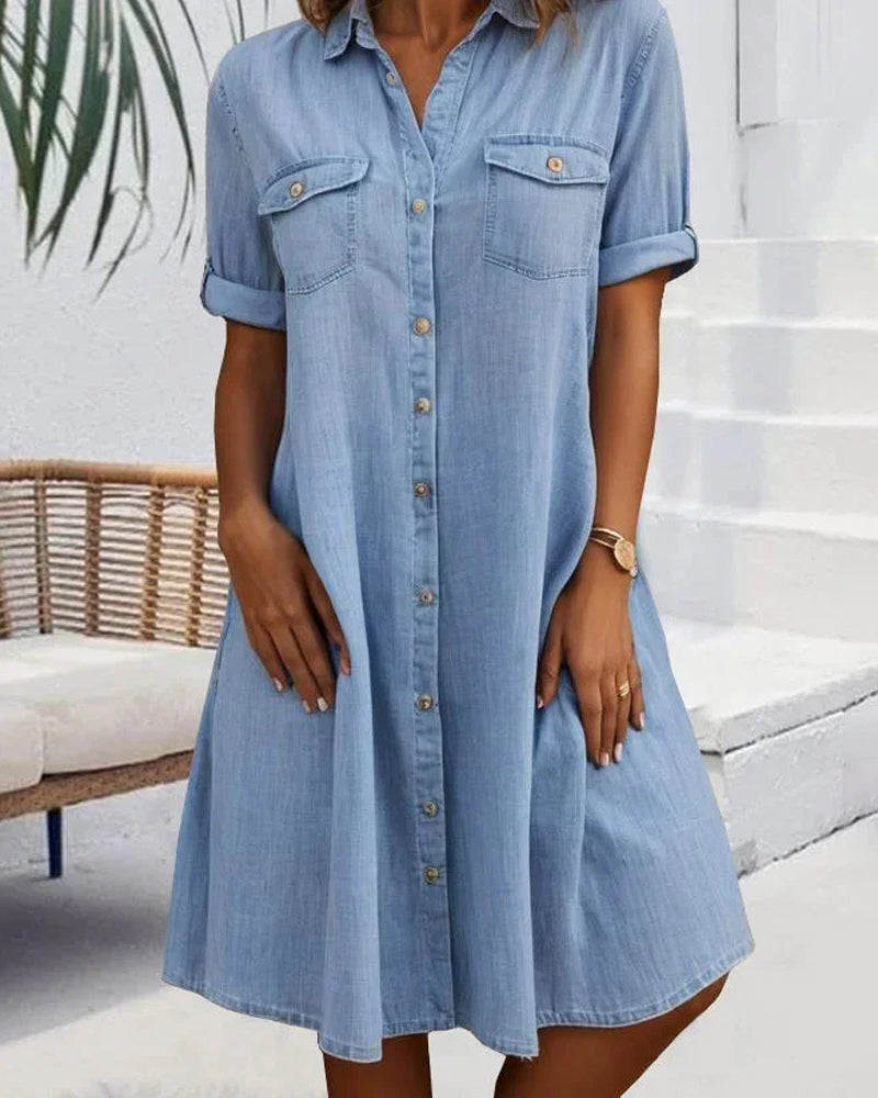 Salomé™ | Denim Shirt Dress