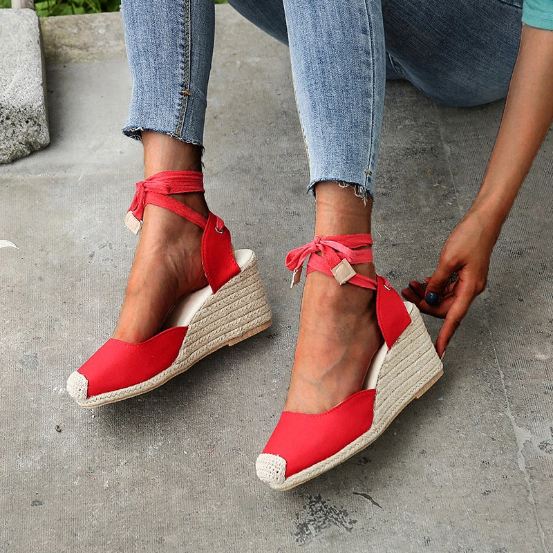 Valloro™ | Isabella – Espadrilles compensées romantiques