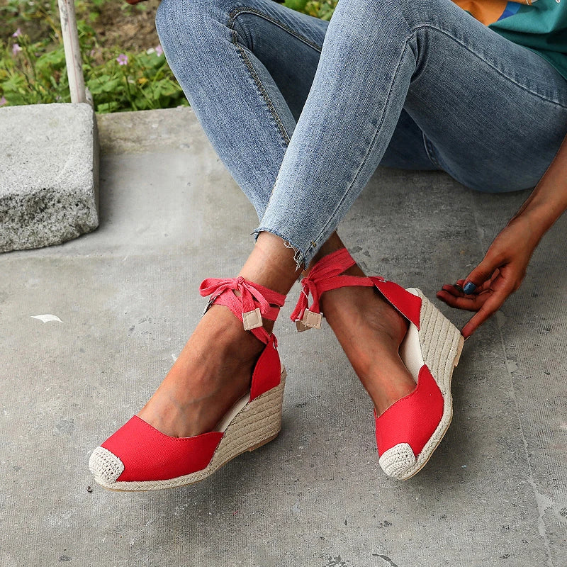 Valloro™ | Isabella – Espadrilles compensées romantiques